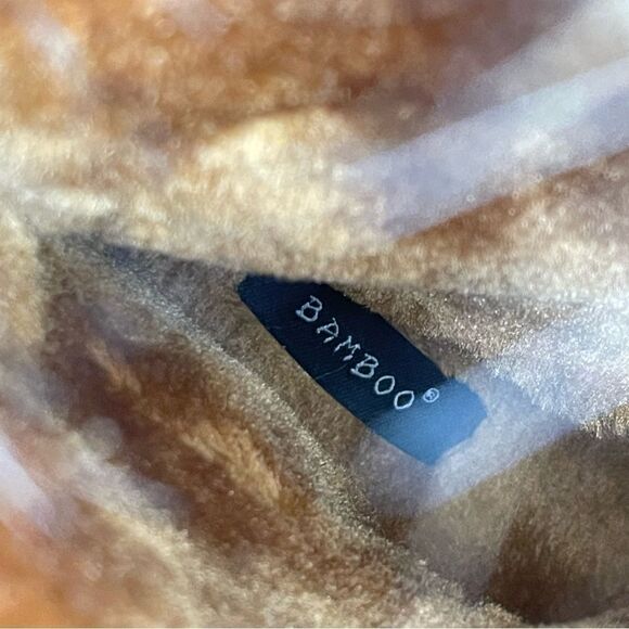 Bamboo Women’s Brown Round Toe Vegan Suede Faux Fur Tall Platform Boots Size 8 - Picture 15 of 17